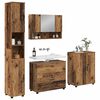 vidaXL Bathroom Furniture Set 4 pcs Old Wood Engineered Wood and Metal