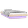 vidaXL LED Bed Frame without Mattress Single Solid Wood