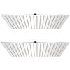 vidaXL Rain Shower Head 2 pcs Stainless Steel 50x50 cm