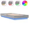 vidaXL Bed Frame without Mattress with LED Lights Grey Sonoma 90x200 cm