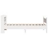 vidaXL Bed Frame with Headboard White 75x190 cm Small Single Solid Wood Pine
