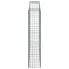 vidaXL Arched Gabion Baskets 4 pcs 300x50x220/240 cm Galvanised Iron
