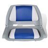 vidaXL Boat Seat Foldable Backrest with Blue-white Pillow 48x51x41 cm