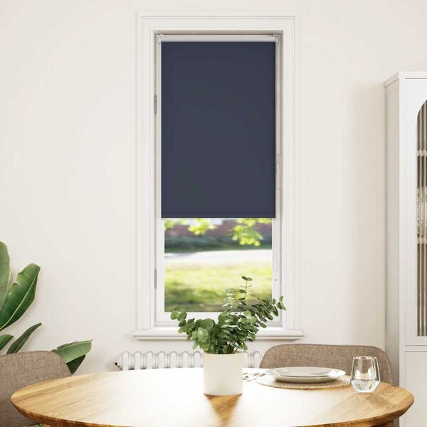 vidaXL Roller Blind Blackout Marine 50x130 cm Fabric Width 45.7 cm Polyester