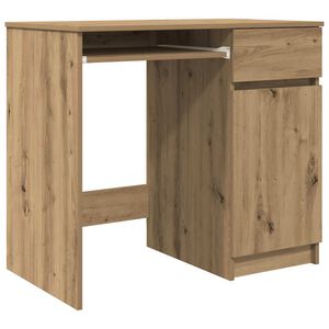 vidaXL Desk Artisan Oak 86x49x76 cm Engineered Wood