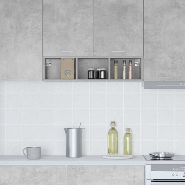 vidaXL Hanging Cabinet Concrete Grey 20 x 29.5 x 80 cm Engineered Wood