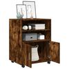 vidaXL Rolling Cabinet Smoked Oak 60x48x81 cm Engineered Wood