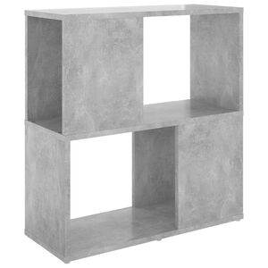 vidaXL Book Cabinet Concrete Grey 60x24x63 cm Engineered Wood