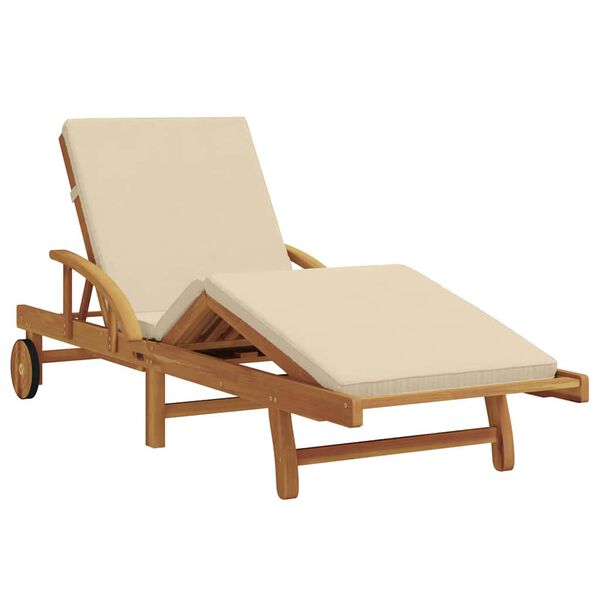 vidaXL Sun Lounger 3 pcs Beige 40 x 40 x 40cm Solid Acacia wood