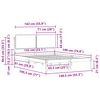 vidaXL Bed Frame with Upholstered Headboard Taupe 135 x 190 cm