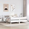 vidaXL Bed Frame with Headboard White 200x200 cm Solid Wood Pine