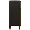 vidaXL Sideboard Black and Gold 60 x 33 x 75 cm Solid mango wood