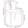 vidaXL Dining Chair 2 pcs Natural Solid Rubber Wood