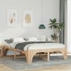 vidaXL Bed Frame Brown 150 x 200 cm Solid Pine Wood