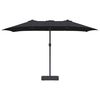vidaXL Garden Parasol Black 385 x 209 x 244 cm Polyester
