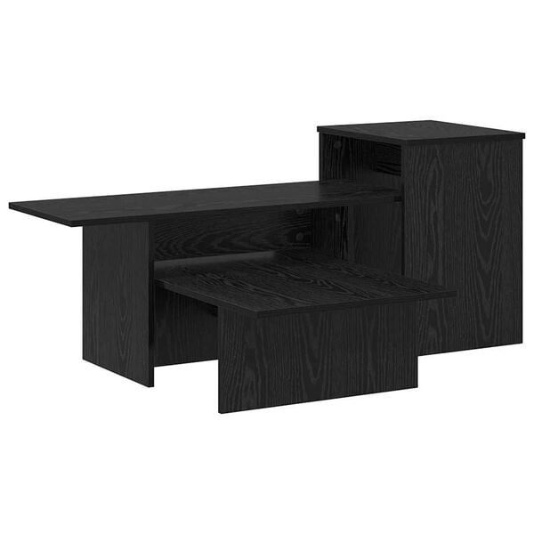 vidaXL Console Table Black Oak 80 x 50 x 225 cm Engineered Wood