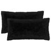 vidaXL Cushion with Pillow HEERLEN 12 pcs Black PV Fleece