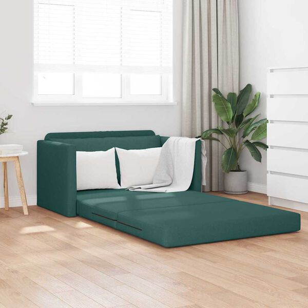 vidaXL Sofa Bed Dark Green 124 x 71 x 78 cm Velvet