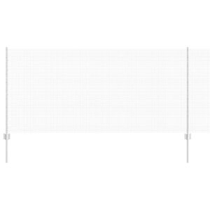 vidaXL Fence with Post Silver