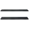 vidaXL Wall Shelves 2 pcs 100x40 cm Black Stainless Steel
