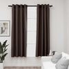 vidaXL Linen-Look Blackout Curtains with Grommets 2pcs Taupe 140x175cm