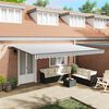 vidaXL Automatic Retractable Awning with LEDs Anthracite&White 500x300 cm