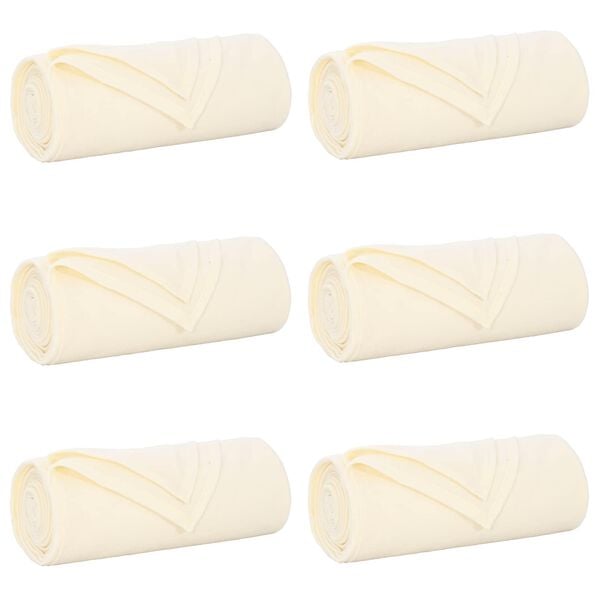 vidaXL Throw Blankets 6 pcs Cream 240 x 220 cm Fleece