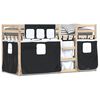 vidaXL Bunk Bed without Mattress White&Black 90x190 cm Solid Wood Pine
