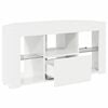 vidaXL Corner LED TV Cabinet High gloss White 100 x 40 x 50 cm
