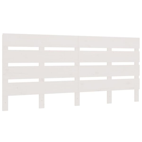 vidaXL Headboard White 150x3x80 cm Solid Wood Pine