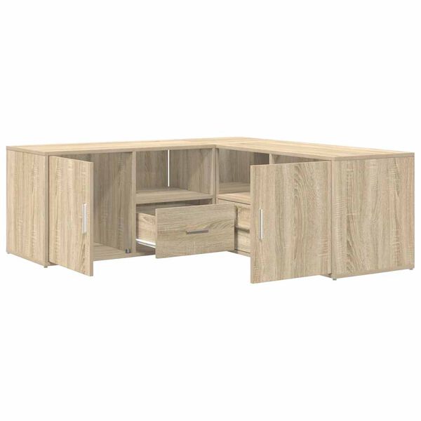 vidaXL Corner Cabinet Sonoma Oak 200x40x45 cm Engineered Wood