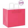 vidaXL Paper Bags 250 pcs with Handles Pink 32x22x28 cm