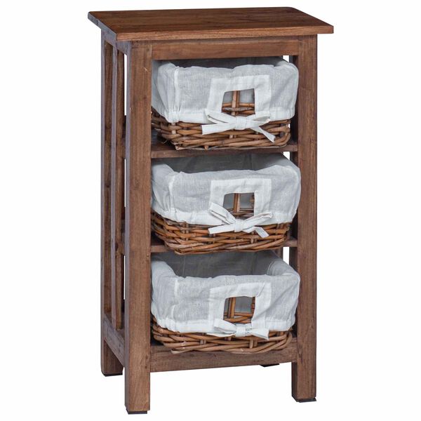 vidaXL Side Table Brown Solid Mahogany wood