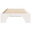 vidaXL Bed Frame White 100 x 200 cm Solid Pine Wood