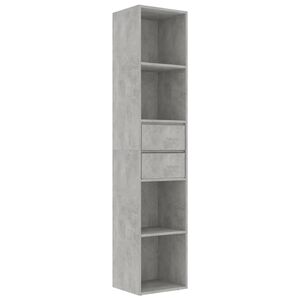 vidaXL Book Cabinet Concrete Grey 36x30x171 cm Engineered Wood