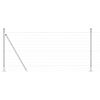 vidaXL Outdoor Euro Fence with Concrete Base 10 x 1 m Galvanised Steel