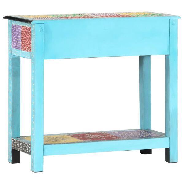 vidaXL Hand Painted Console Table 80x35x75 cm Solid Mango Wood