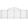 vidaXL Arched Gabion Baskets 50 pcs 200x50x60/80 cm Galvanised Iron