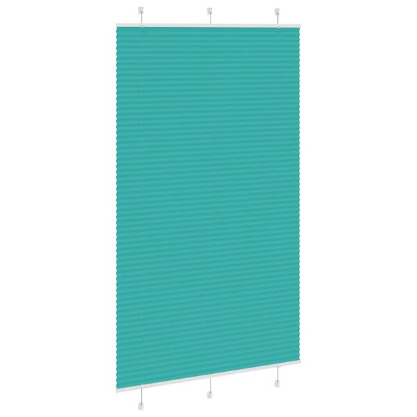 vidaXL Pleated Blind Petrol Green 120x200 cm Fabric Width 119.4 cm Polyester