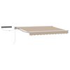 vidaXL Electric Retractable Awning Beige and White 3.5 x 2 m