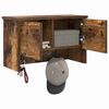 vidaXL Wall-Mounted Coat Rack with Shelf Smoked Oak 50 x 20 x 30 cm