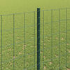 vidaXL Fence with Post Green 1.6 x 10 m Steel and PVC