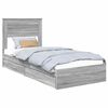 vidaXL Storage Bed Grey Sonoma 100 x 200 cm Engineered Wood