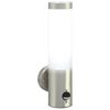 vidaXL Outdoor Wall Lights 2 pcs Silver 12 x 7.5 x 29 cm