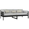 vidaXL Day Bed without Mattress Black Solid Wood Pine 90x200 cm