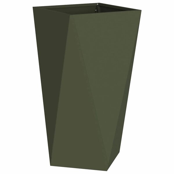 vidaXL Planter Olive Green 40 x 40 x 75 cm Steel