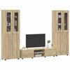 vidaXL TV Cabinet Set with Drawer with Door Sonoma Oak Engineered Wood