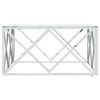 vidaXL Coffee Table Silver 80x80x40 cm Stainless Steel and Glass