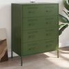 vidaXL Sideboard Olive Green 68x39x89 cm Steel