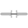 vidaXL Door Handle Set with WC Lock Stainless Steel